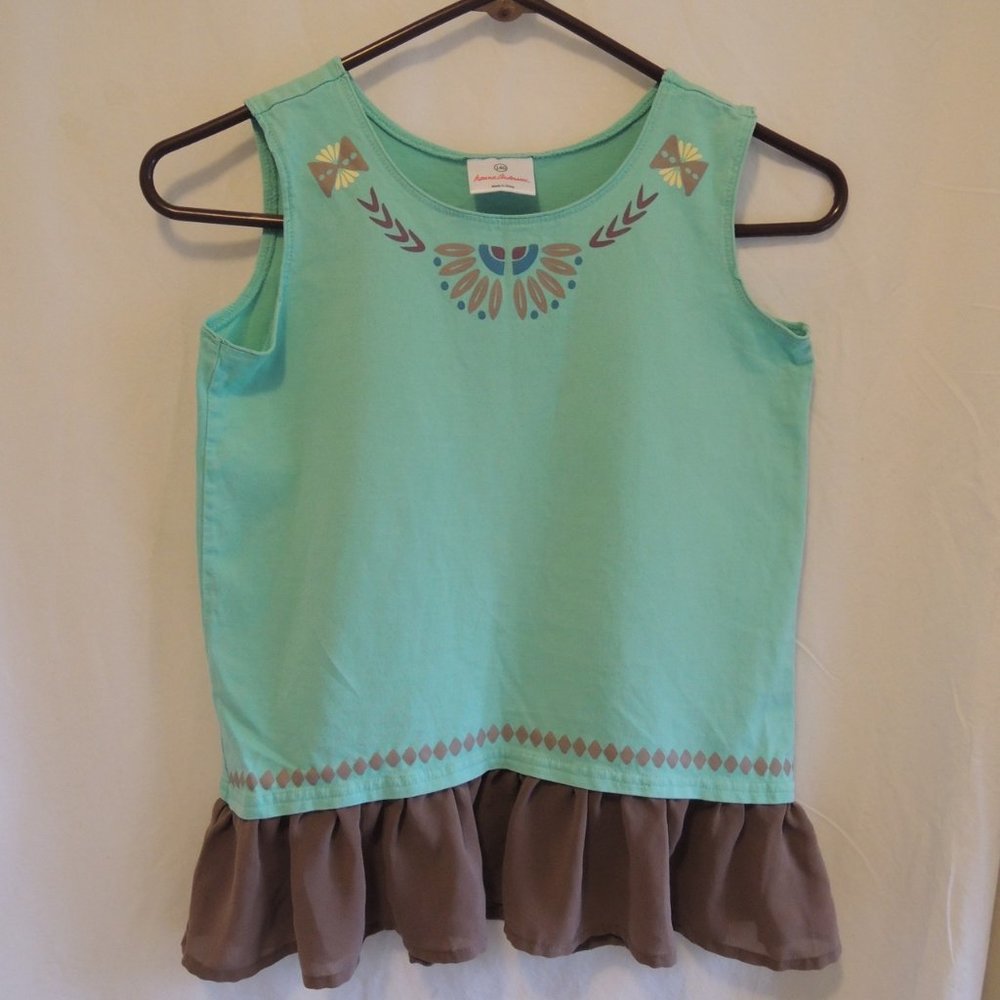Hanna Andersson Sleeveless Top w Peplum Ruffle 140